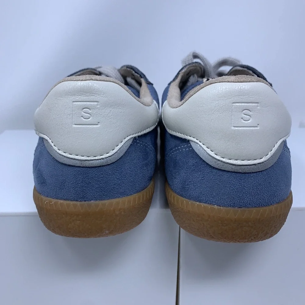 ShuShop Womens US Shoe Size 6 Blue Faux Suede Steffie Lace Up Sneakers New
